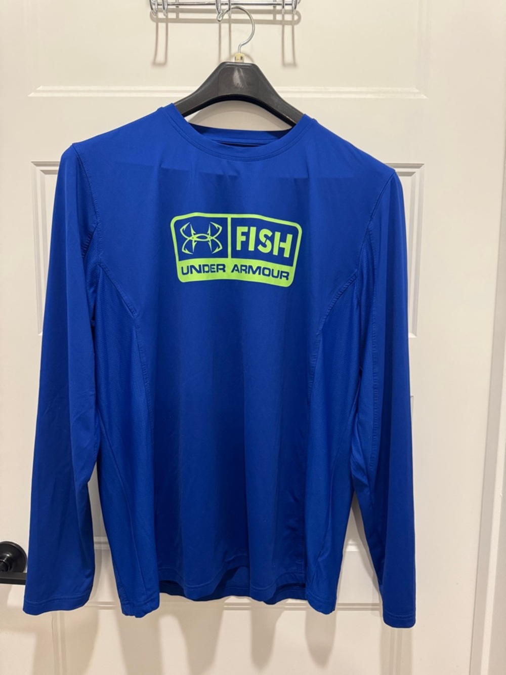 Under Armour Royal Blue FISH Long Sleeve Performance Shirt